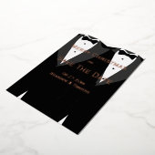 Kerst Gay Save The Date Rose Goud Folie Kaart (Gedraaid)