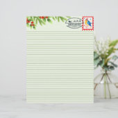 Kerst gebladerte gevoerd papier (Staand voorkant)