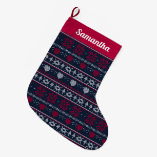 Kerst Gebreide Look Kous Grote Kerstsok