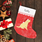 Kerst Geel Labrador Puppy Kous Kleine Kerstsok