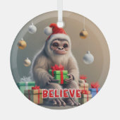 Kerst Geloof de Sasquatch Bigfoot Glas Ornament (Voorkant)