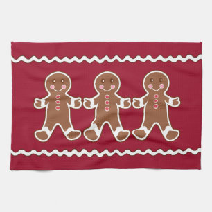 Kerst- Gemberkoek Jongens Keukenhanddoek