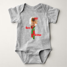 Kerst gepersonaliseerd Baby Jersey Onesie kleur