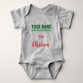 Kerst gepersonaliseerd Baby Jersey Onesie kleur Romper