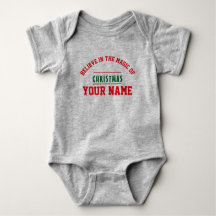Kerst gepersonaliseerd Baby Jersey Onesie kleur