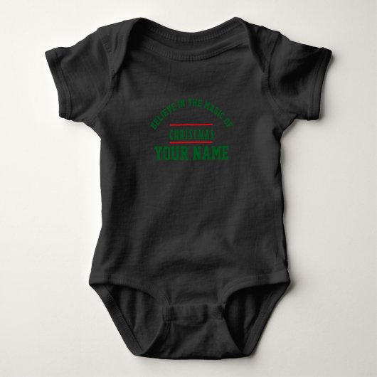 Kerst gepersonaliseerde Baby Jersey Bodysuit (Voorkant)