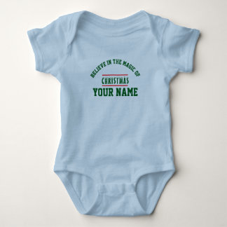 Kerst gepersonaliseerde Baby Jersey Bodysuit