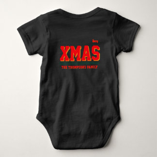 Kerst gepersonaliseerde Baby Jersey Bodysuit kleur
