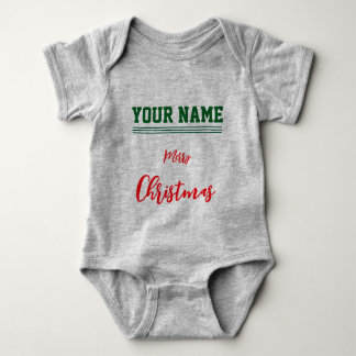 Kerst gepersonaliseerde Baby Jersey Bodysuit kleur