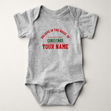 Kerst gepersonaliseerde Baby Jersey Bodysuit kleur