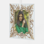 Kerst Gepersonaliseerde Foto Glas Ornament (Voorkant links)