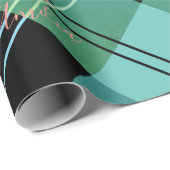Kerst Gepersonaliseerde Plaid Green Cadeaupapier (Rol Hoek)