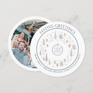 Kerst Gepersonaliseerde Zakelijke Corporate Logo Feestdagenkaart