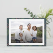 Kerst Geruit Feestdagenkaart (Staand voorkant)