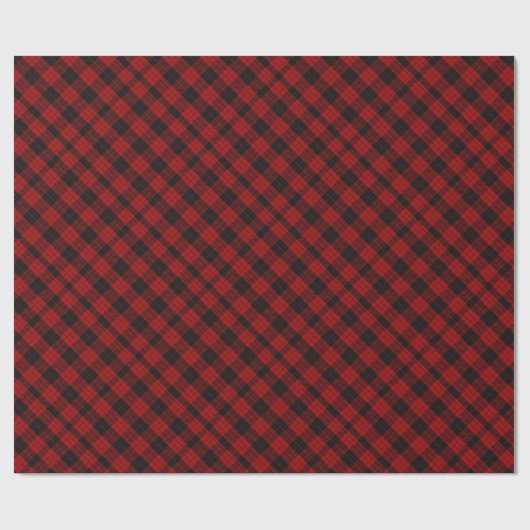 Kerst geruit patroon Red Buffalo Plaid Cadeaupapier (Vlak)