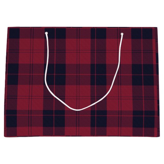 Kerst geruit patroon Red Buffalo Plaid Groot Cadeauzakje (Voorkant)