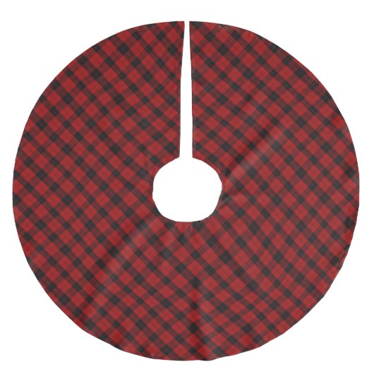 Kerst geruit patroon Red Buffalo Plaid Kerstboom Rok (Voorkant)