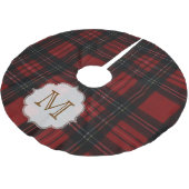 Kerst geruite Tartan Monogram Initiaal boomrok Kerstboom Rok (Gekanteld)
