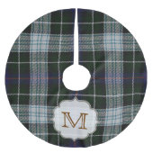 Kerst geruite Tartan Monogram Initiaal boomrok Kerstboom Rok (Voorkant)