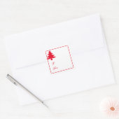 Kerst Geschenklabelstickers Vierkante Sticker (Envelop)
