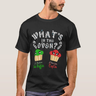 Kerst Geslacht onthullen wat in de oven hij of zij T-shirt