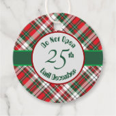 Kerst gespeeld met Bright Do Not Open Bedankjes Labels (Voorkant)