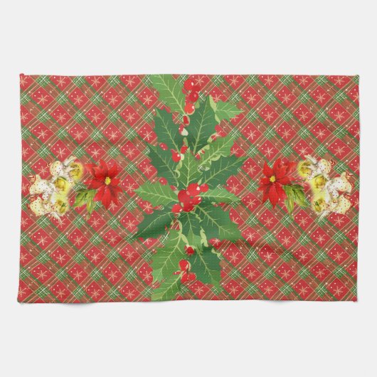 Kerst gespeeld met engelen theedoek (Horizontaal)