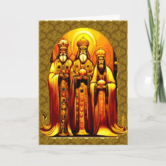 Kerst gevouwen Wenskaart Kaart (Voorkant)