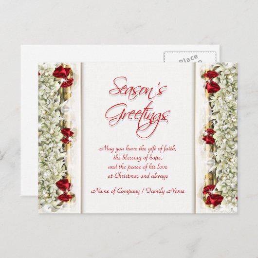 Kerst gezegden Xmas Corporate bedankt Feestdagenkaart (Voorkant / Achterkant)