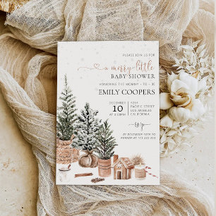Kerst gezellig Baby shower uitnodiging