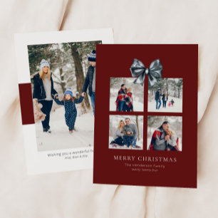 Kerst Gift Box Collage met Lint Boog Feestdagenkaart