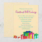 Kerst Gift Exchange Corporate Holiday Party Kaart (Voorkant / Achterkant)