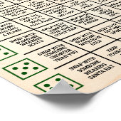 Kerst Gift Exchange Roll Dice Game Sign Poster (Hoek)