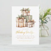 Kerst Gift Exchange White Elephant Party Kaart (Staand voorkant)