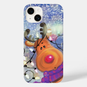 Kerst Gift iPhone Case met Happy Reindeer