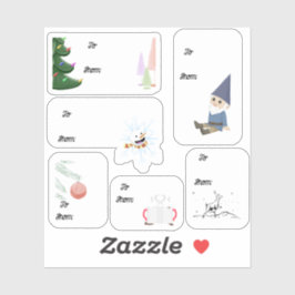 Kerst Gift Label Sticker Set