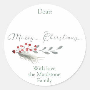 Kerst Gift Label Stickers Rood en Groen