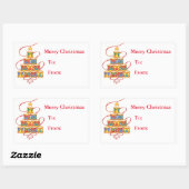 Kerst Gift Labels Boom van Drums (Vel)