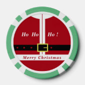 Kerst Gift Poker Chips met Grappig Santa Design (Achterkant)