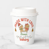 Kerst Gingerbread Bakkerij Papieren Bekers (Voorkant)