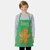 Kerst Gingerbread Cookies Monogram Groen Schort (Gedragen)