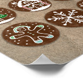 Kerst Gingerbread Cookies Wall Art Poster (Hoek)