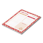 Kerst Gingerbread Daily to Do List Planner Notitieblok (Gedraaid)