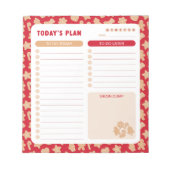 Kerst Gingerbread Daily to Do List Planner Notitieblok (Voorkant)