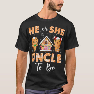 Kerst Gingerbread Geslacht onthult hij of zij T-shirt