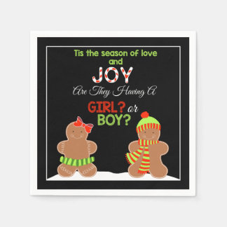 Kerst Gingerbread Geslacht Reveal Servetten