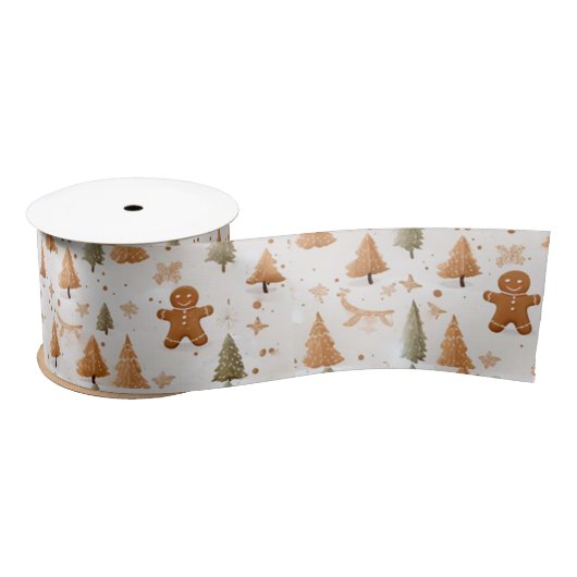 Kerst Gingerbread Heren en Bomen Lint (Spoel)