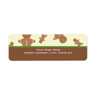 Kerst Gingerbread Heren Labels