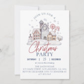 Kerst Gingerbread House Party uitnodiging (Voorkant)