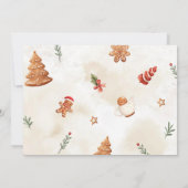 Kerst Gingerbread House Verjaardagsfoto Bedankkaart (Achterkant)